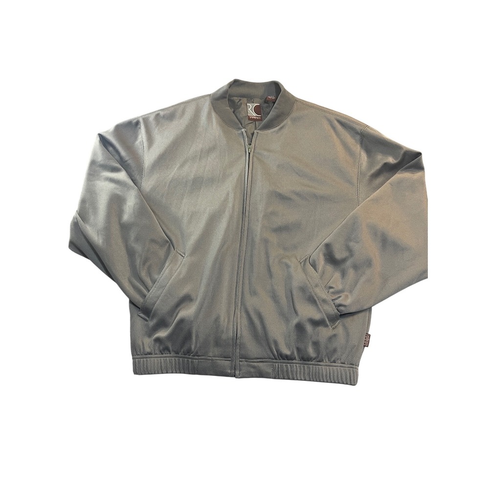 RC Chereskin Sport Men's Gray‎ Track Jacket Bomber Style Zip Up Size Large
